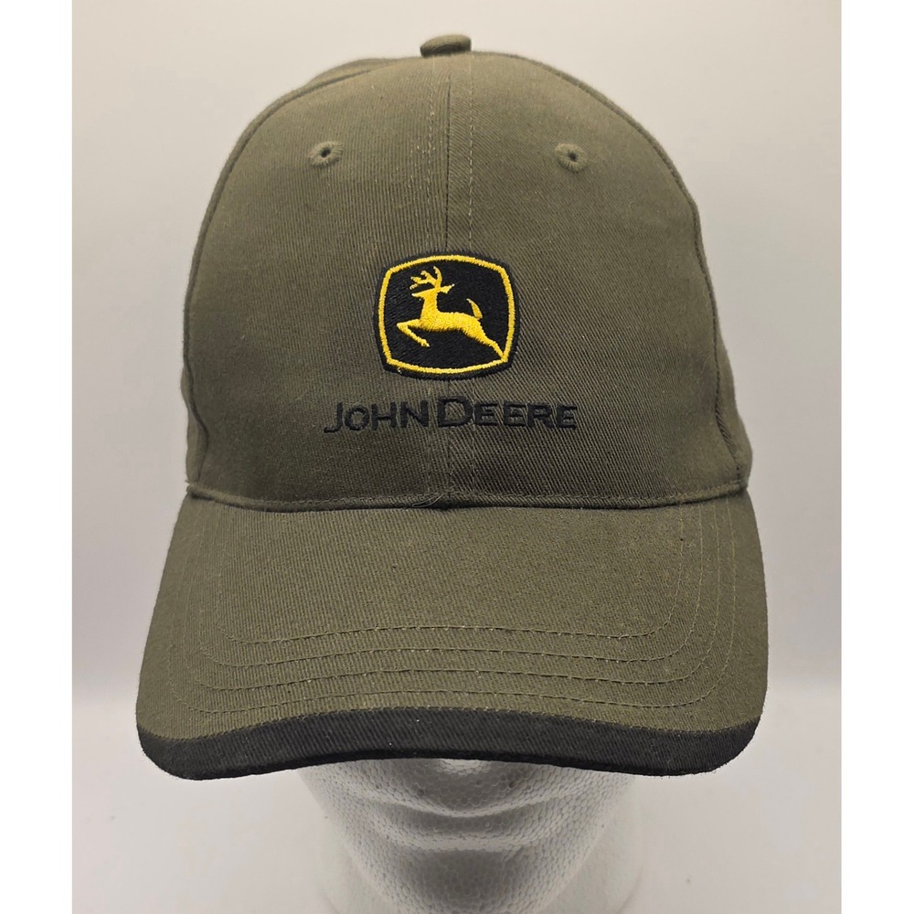 John Deere Baseball Cap Olive Green Sigma Strapback Hat Farm Tractor‎
